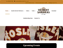 Tablet Screenshot of detroitshriners.com